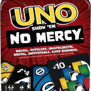 Mattel Games UNO Show ‚em No Mercy Card Game in Storage Tin, Age 7+