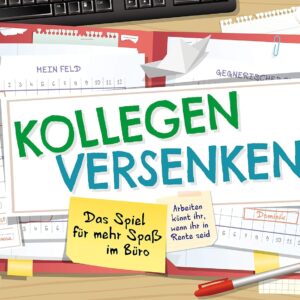 Kollegen versenken: Das Spiel für mehr Spaß im Büro. Die neue Edition des Klassikers Schiffe versenken. Das perfekte Geschenk für Geburtstag, Wichteln und Weihnachten