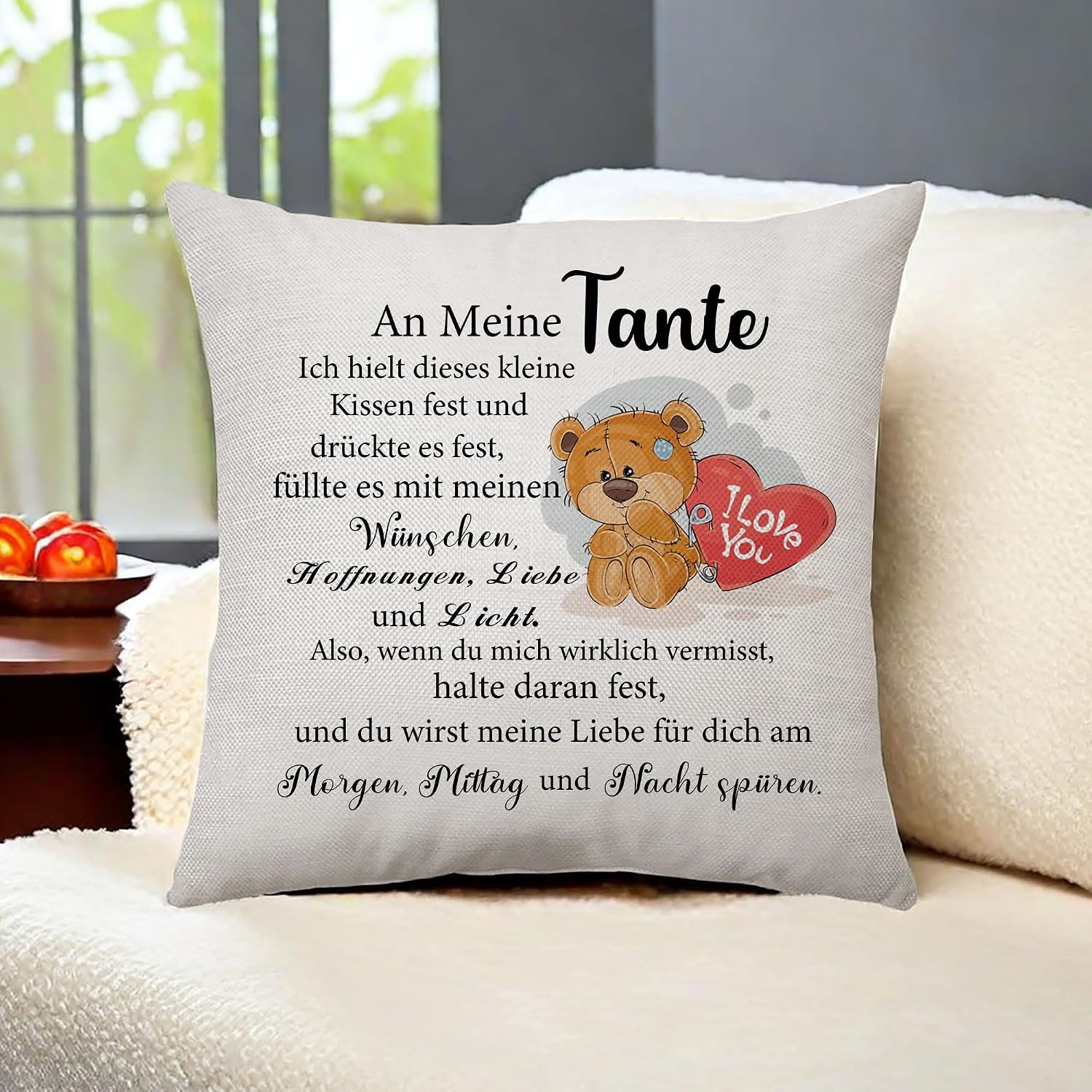 Aunt Birthday Gift Cushion Cover from Niece Nephew - Mother's Day Gift for Best Aunt - Women's Gift – Bild 4