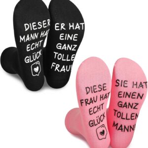 Utensilsto Funny Gifts for Men Women, 2 Pairs Personalised Socks 39-43 Wedding Anniversary Gifts for Women Men Partner Girlfriend Anniversary Valentine’s Day Birthday Gift