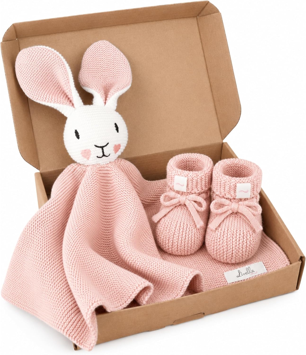 Livella Cuddly Blanket Rabbit with Socks - Cuddly Toy Made from 100%