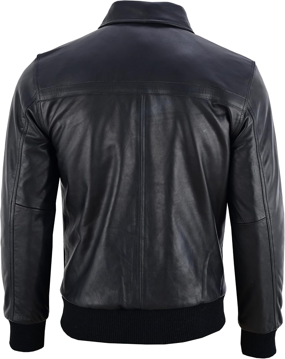 Vance The Leather Company Men's 100% Cowhide Leather Jacket - Genuine Leather Jacket with Removable Fur Collar – Bild 7