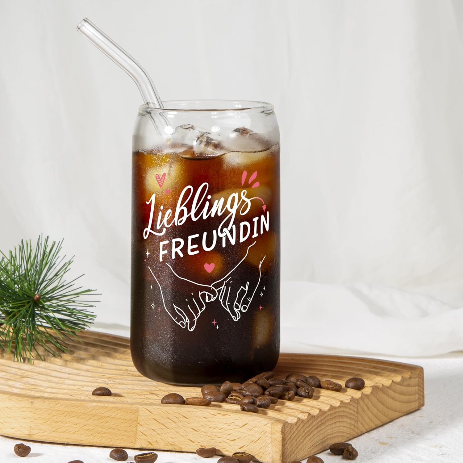 Best Friend Gift - Friendship Tumbler with Lid & Straw – Bild 9