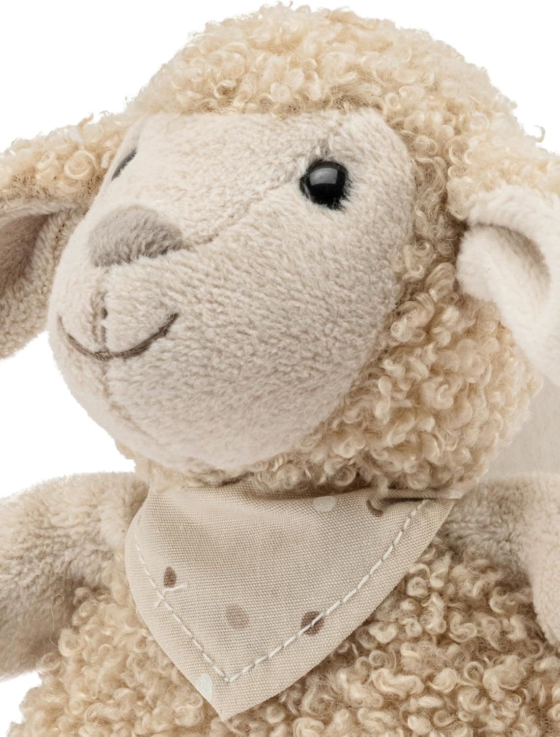 Sterntaler Mini Cuddly Toy Sheep Flake - Small Plush Toy Made of Soft Fabric - Baby Toy Filled with Polyester Wadding - Faithful Companion with Rattle for Discovering, Cuddling & Playing, Beige – Bild 4