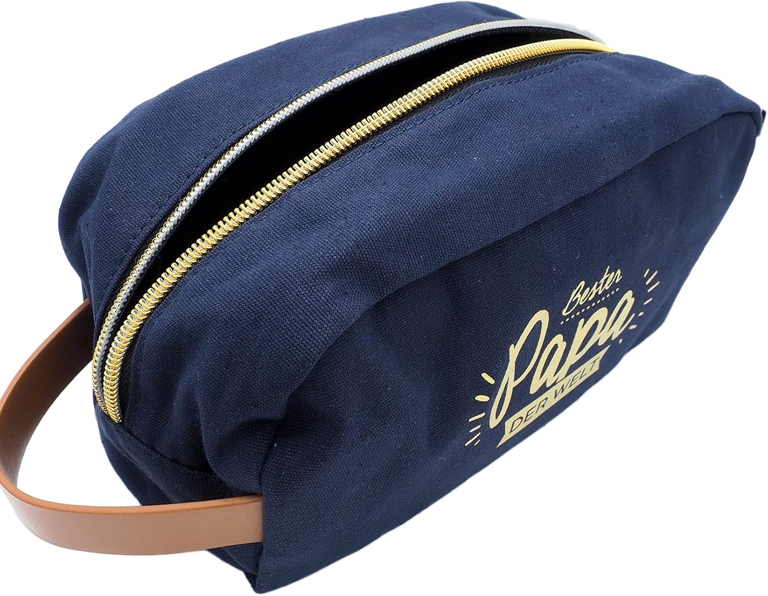 Manahia Toiletry Bag Papa - Bester Papa der Welt - Gift Idea Dad - Toiletry Bag for Men - Travel Bag - Toilet Bag - Dad Gift - Father's Day - Father - Birth Gift, Papa Blue – Bild 4
