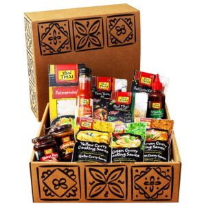 Asia Real Thai Gift Box – Authentic Thai Food Gift Set with 11 Specialities