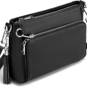 befen Genuine Leather Women’s Shoulder Bag with Anti-Theft, Crossbody Bag, Leather RFID Blocking Mobile Phone Case for Hanging, Handbag Women’s Small Bag with Integrated Wallet