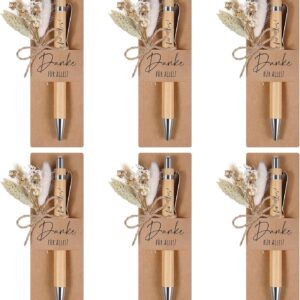 Hestya Set of 6 Ballpoint Pens with Engraving "Danke für Alles (German
