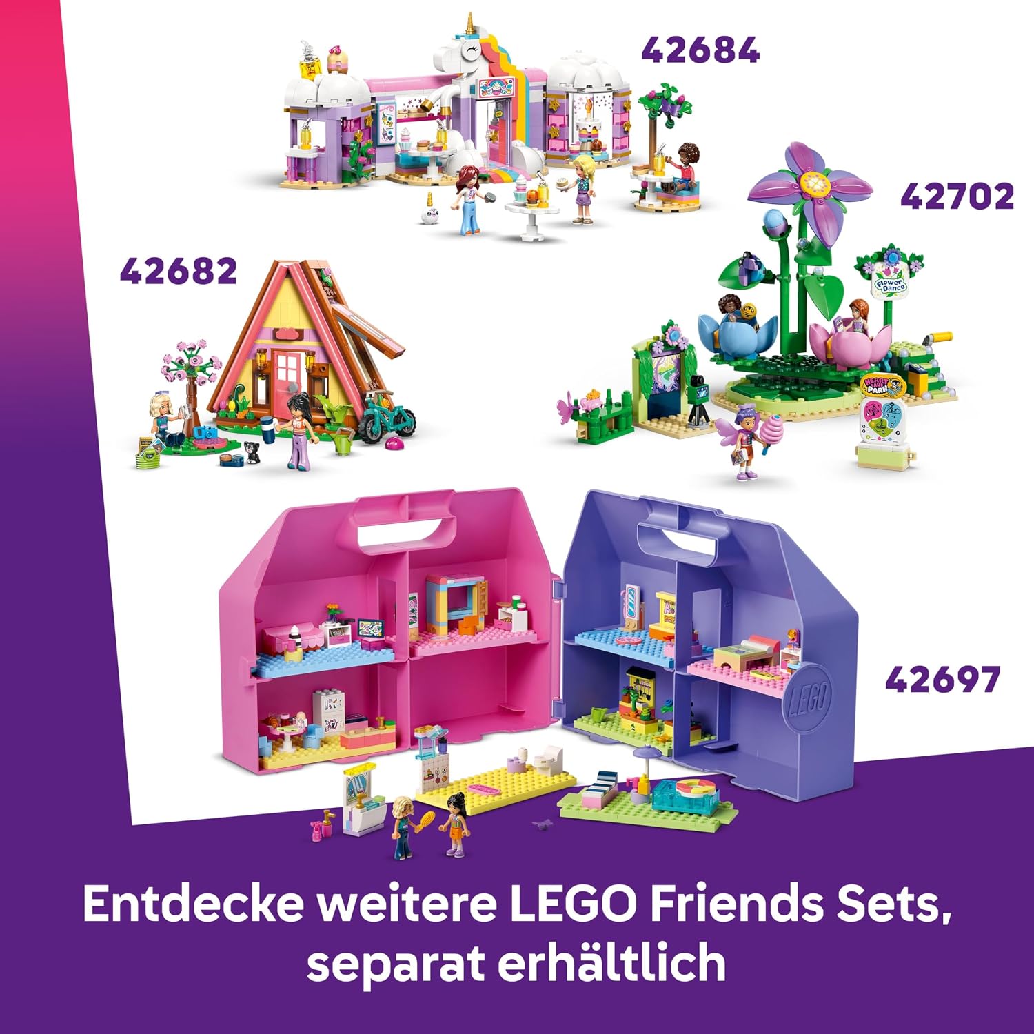 LEGO Friends Creative Flower Shop - Miniature Play Set with Artificial Flowers, Vases & Bouquets, 2 Mini Figures, Bicycle & Accessories - Children's Room Decoration - Gift Idea for Girls from 7 Years – Bild 7