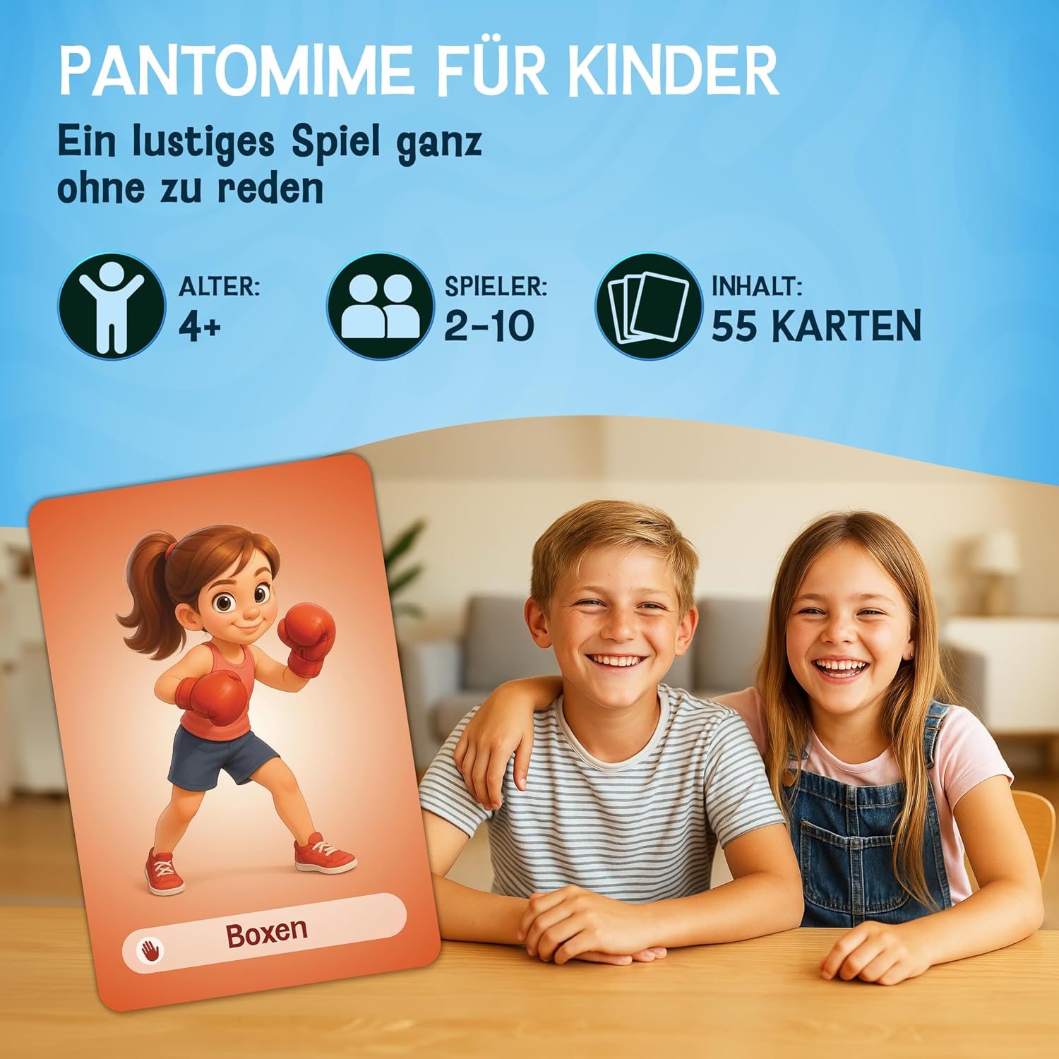 LIKARTO Pantomime Game for Children, Fun Family Guessing Game, for Outdoors and Indoors, Gift Idea for Girls and Boys, for Ages 4, 5, 6, 7, 8, 9 Years Old (English Language Not Guaranteed) – Bild 2