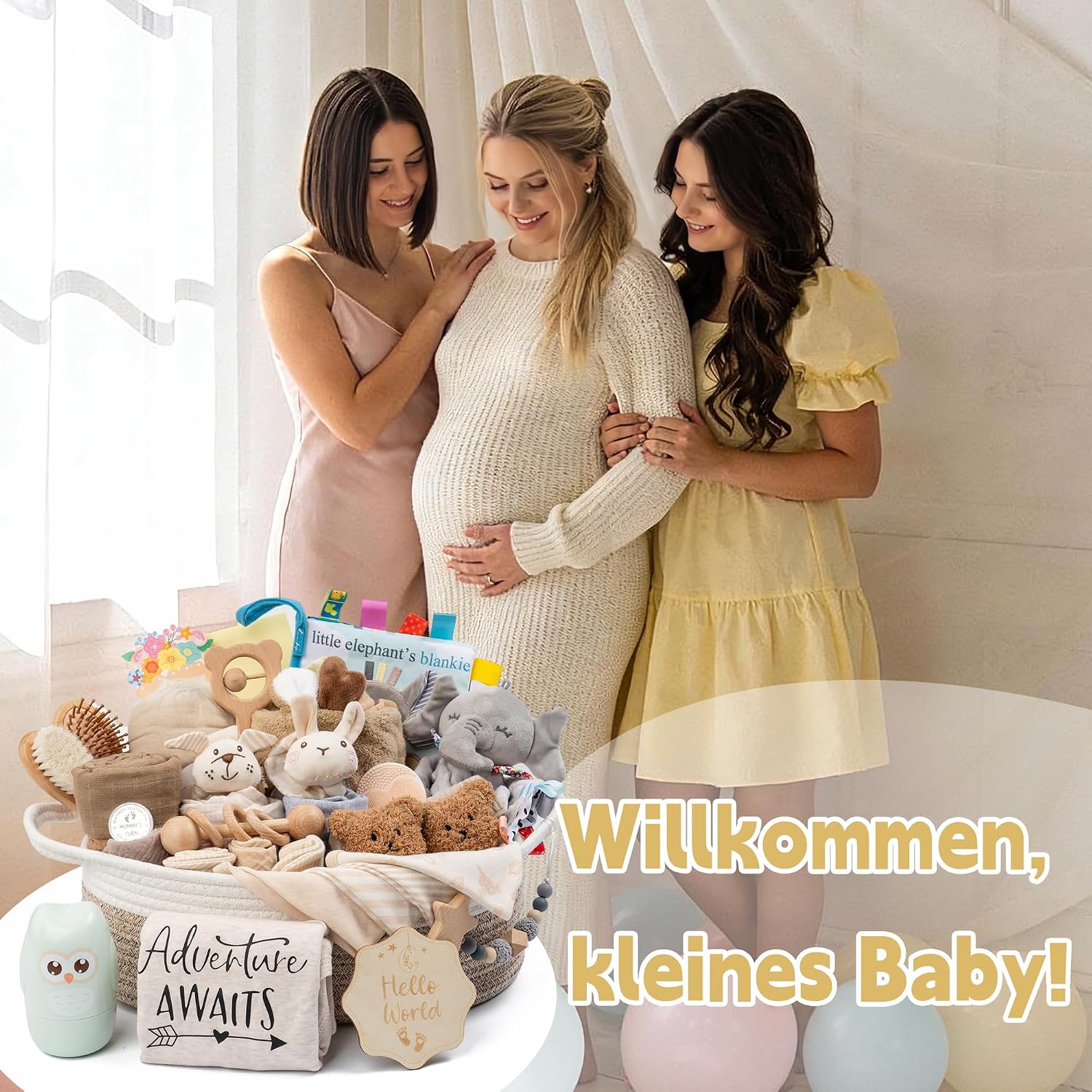 Baby Gift 30-Piece Gift Basket for Newborn, Khaki – Bild 5