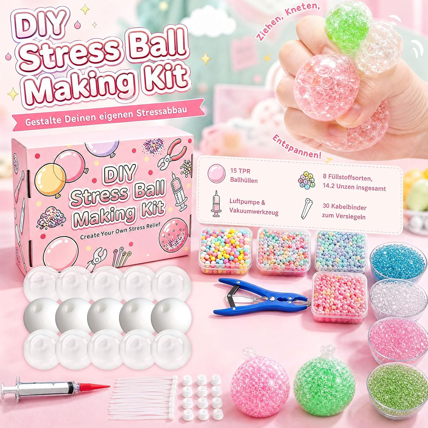 Squishy DIY Set, Stress Ball Squishy Set for Adults – Bild 7