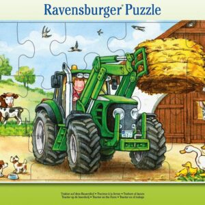 Ravensburger Children's Puzzle "Excavator, Tractor and Dump Truck" - 06573/3 Frame Puzzles in Each Puzzle has 6 Pieces with Vehicles - for Children from 2.5 Years and Above