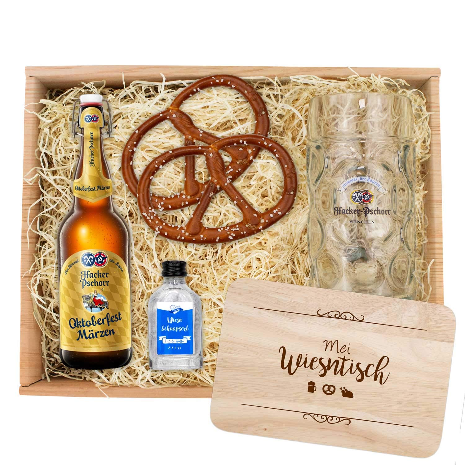 Bavariashop Oktoberfest box "Hacker Pschorr 2", a great gift idea for any occasion from Bavaria