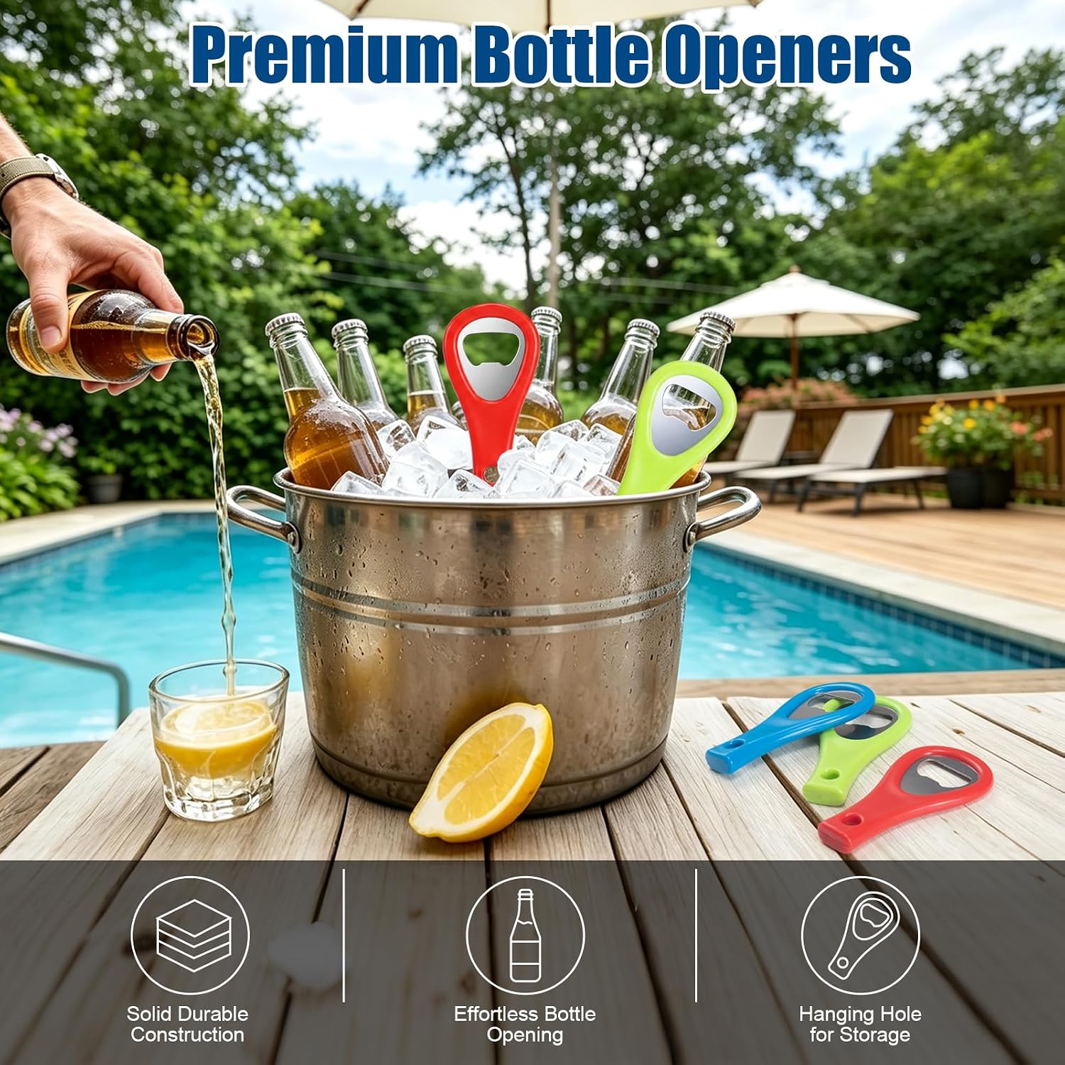 Pack of 30 Bottle Openers, Stainless Steel, Portable Beer Bottle Opener for – Bild 4
