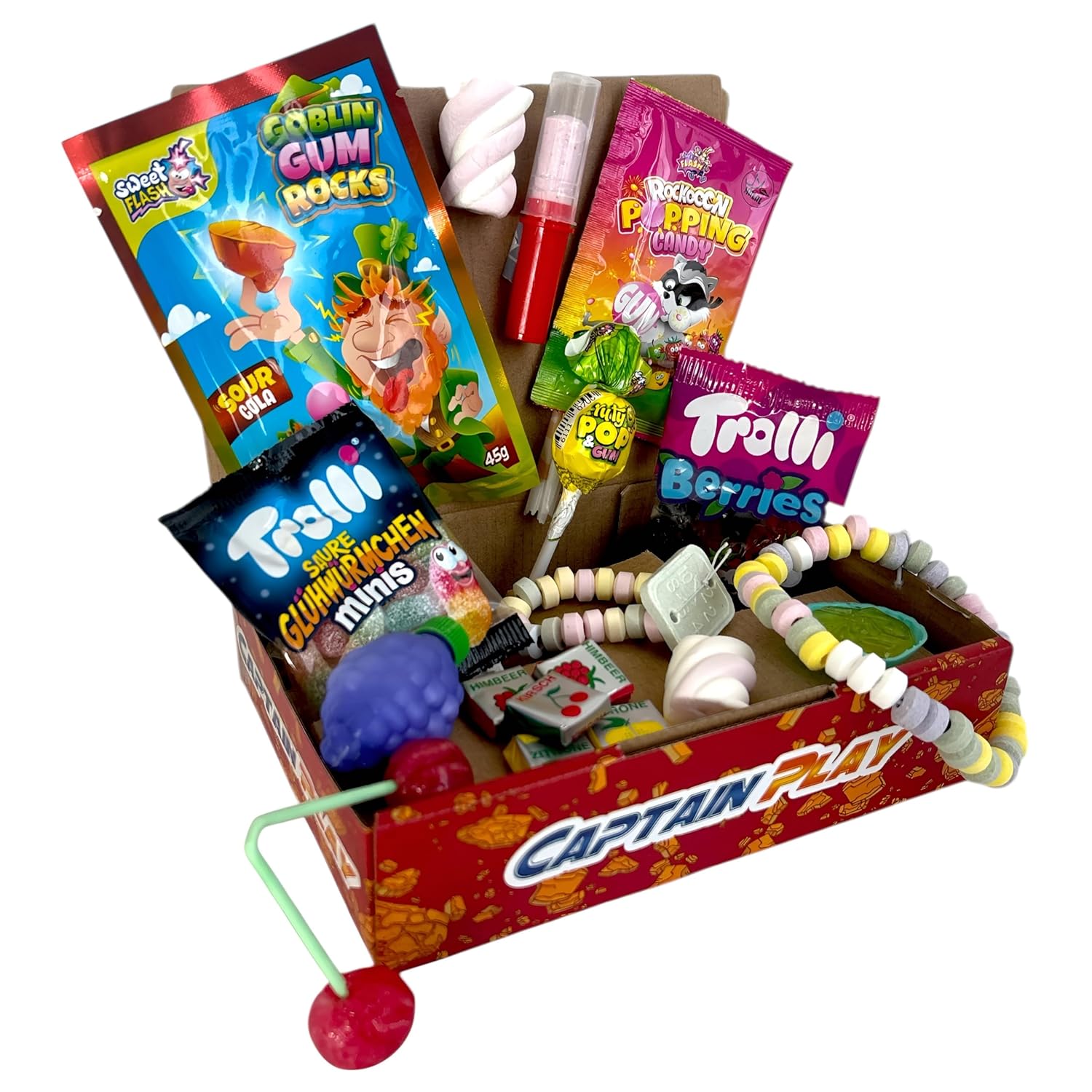 CAPTAIN PLAY Retro candy box, 10 different nostalgia sweets from our childhood with random and surprising selection