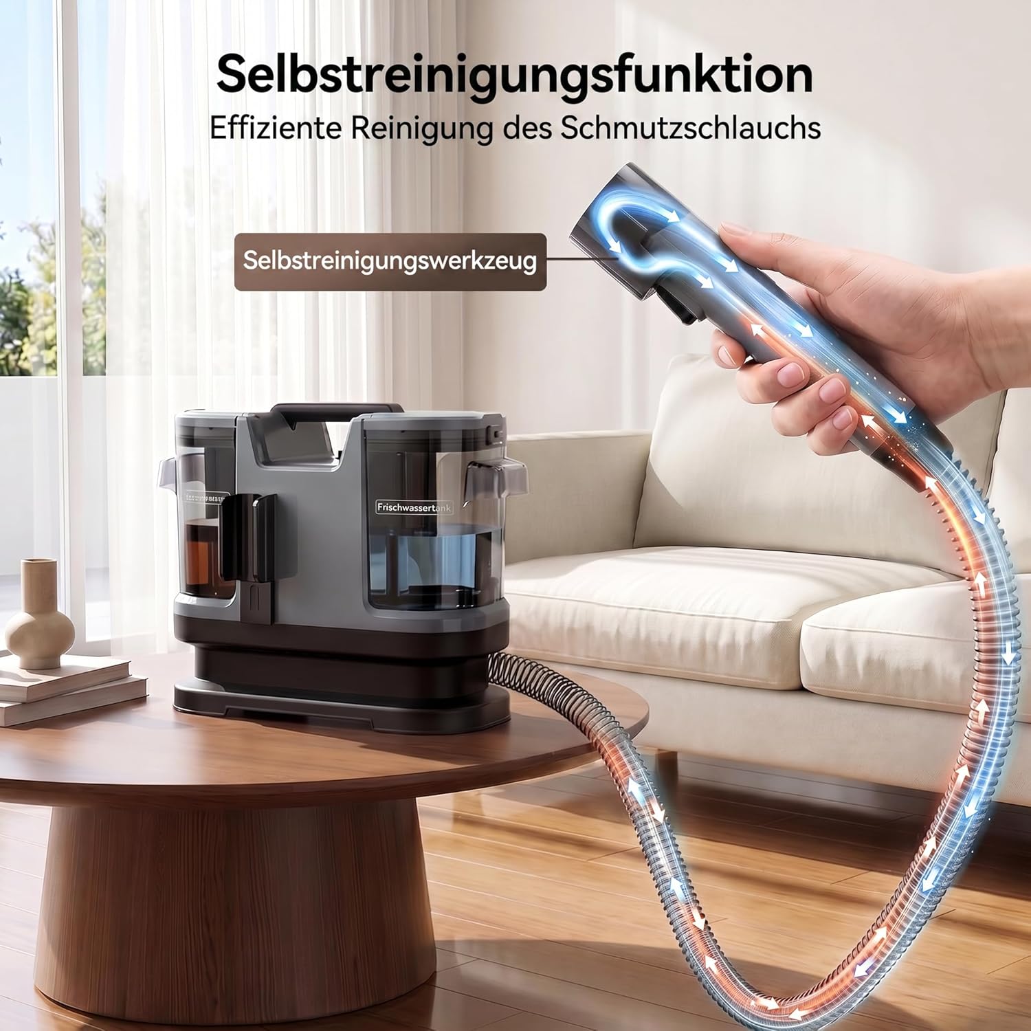 Lubluelu Upgrade Wet Vacuum Cleaner Upholstery Cleaner Device 600 W, 22 kPa Washing Vacuum Cleaner – Bild 5