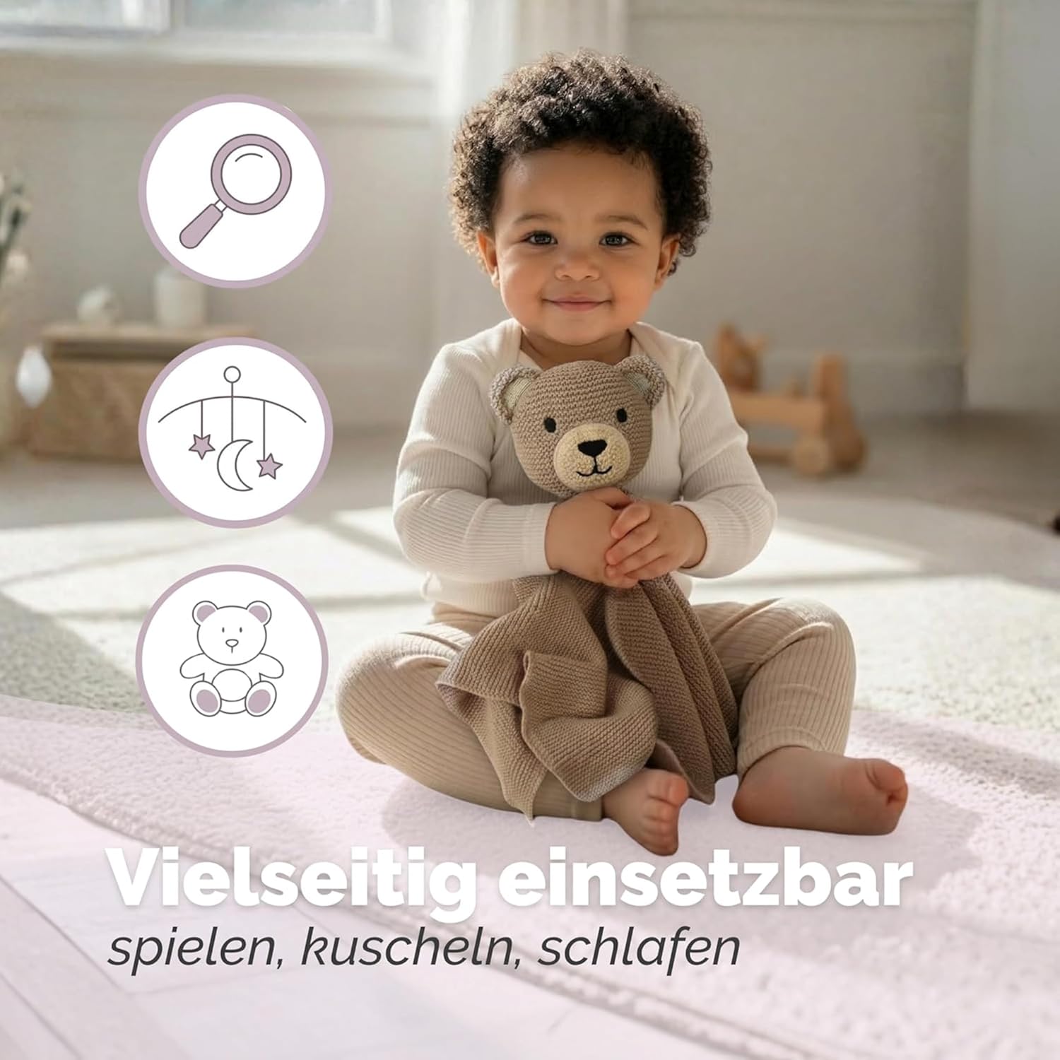 Livella Cuddly Toy Bear with Socks - Cuddly Toy Made from 100% Organic – Bild 4