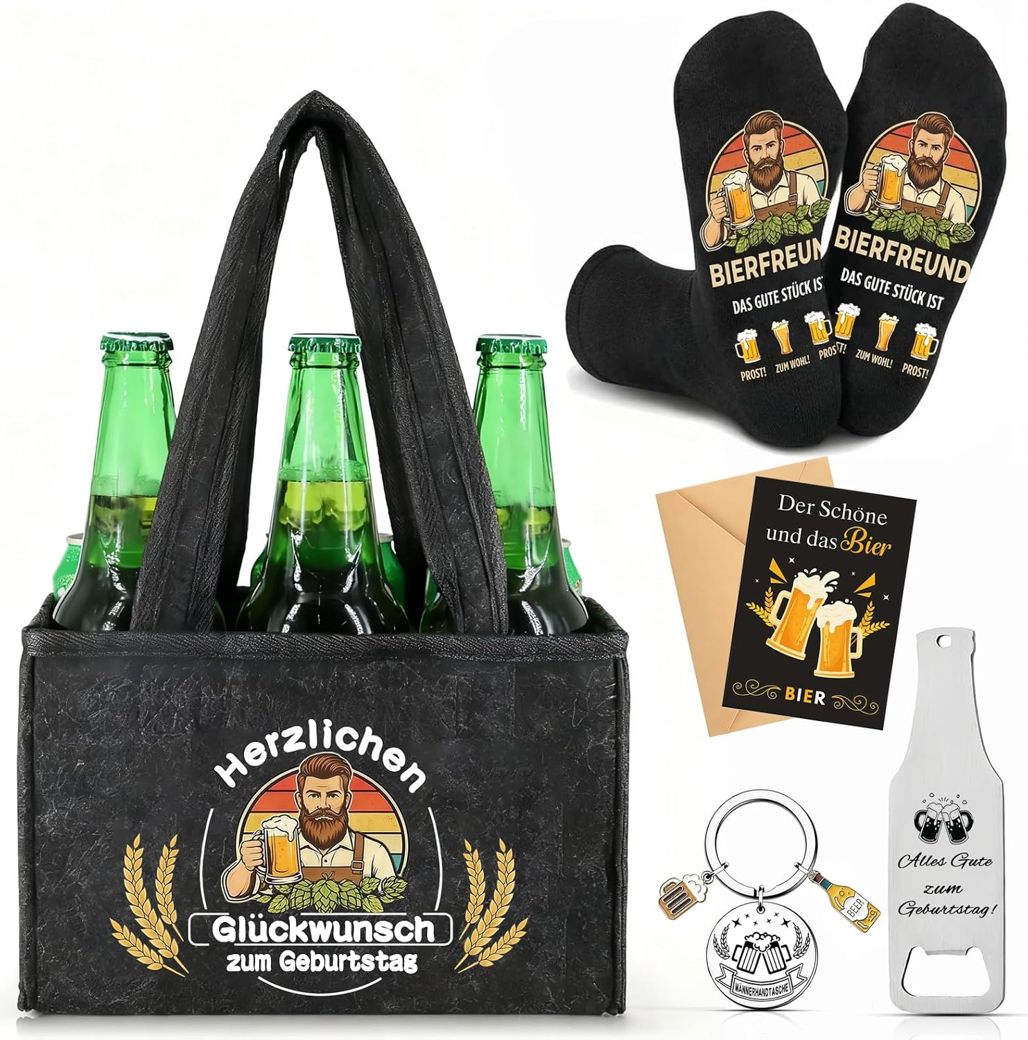 Men's Handbag Beer Gift Set, Birthday Gift for Men