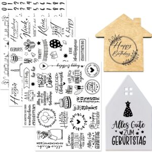 Tixlux Pack of 4 Rub-On Stickers, Foil Transfer Stickers, 19 x 14 cm, for Glass, DIY Crafts, Gift, Party Decoration, Birthday (English Language Not Guaranteed)