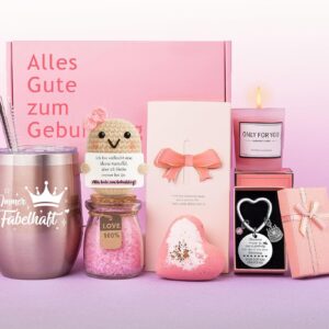 Tixlux Birthday Gift Set for Women, with Text ‘Alles Gute zum Gerburtstag’, Loving Gift for Girlfriend, Sister, Wife or Mother, Great as a Surprise, for Birthdays and More (German Language)
