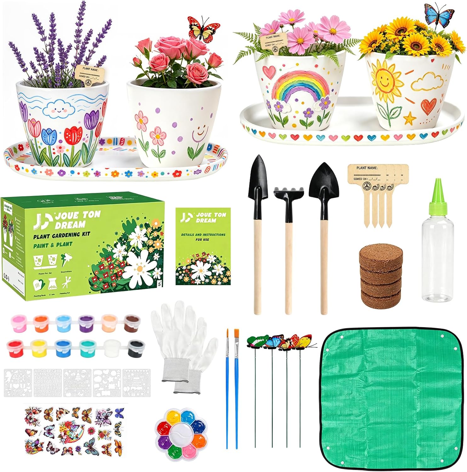 Flower Pot for Painting Set - Creative Gift for Birthday/Easter