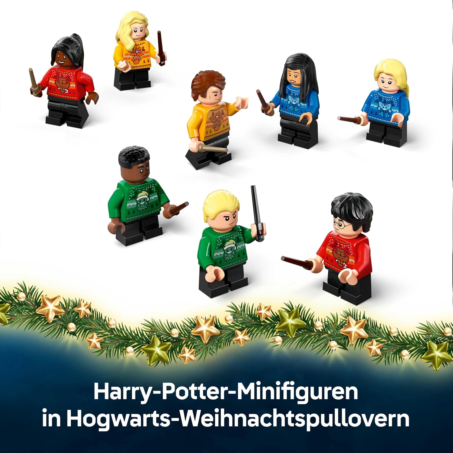 LEGO Harry Potter Advent Calendar 2025 - Christmas Toy with 24 Surprises - 8 Mini Figures in Festive Sweaters & 6 Figures - Gift for Girls and Boys from 7 Years - 76456 – Bild 5