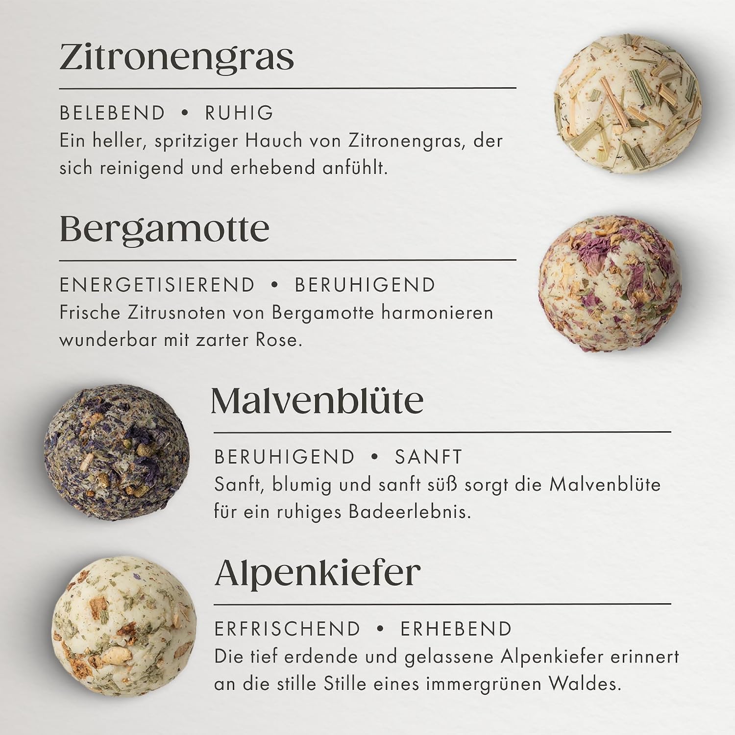 Satin Naturel 4 Luxury Organic Bath Bombs Wellness Gift Set – Bild 2