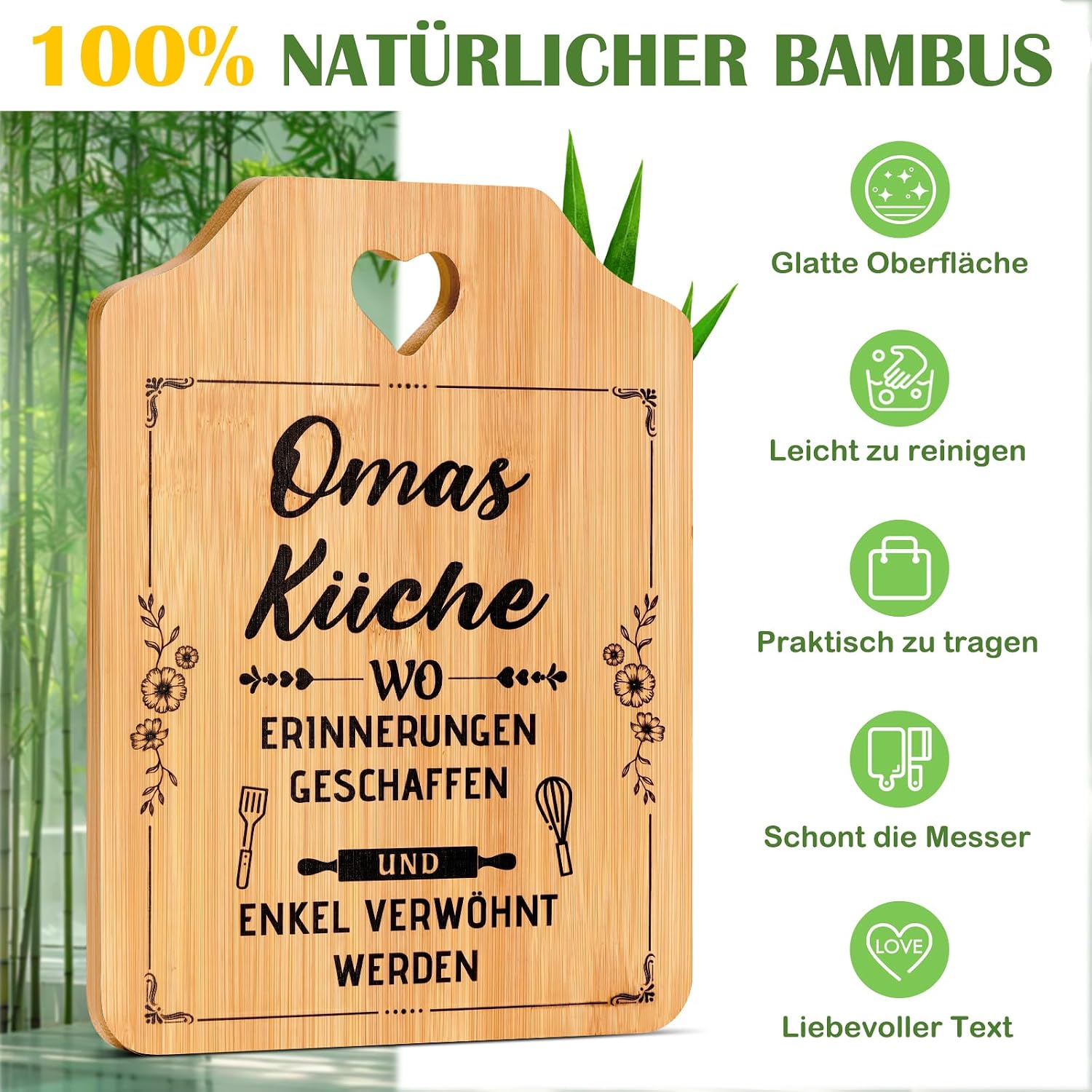 Grandma Gift Mother's Day Bamboo Chopping Board Mother's Day Gift Grandma Mother's Day Gift Personalised Gift for Grandma, Grandma Gift Birthday, Best Grandma Gifts, Mother's Day Gift – Bild 4