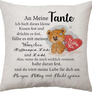 Aunt Birthday Gift Cushion Cover from Niece Nephew – Mother’s Day Gift for Best Aunt – Women’s Gift