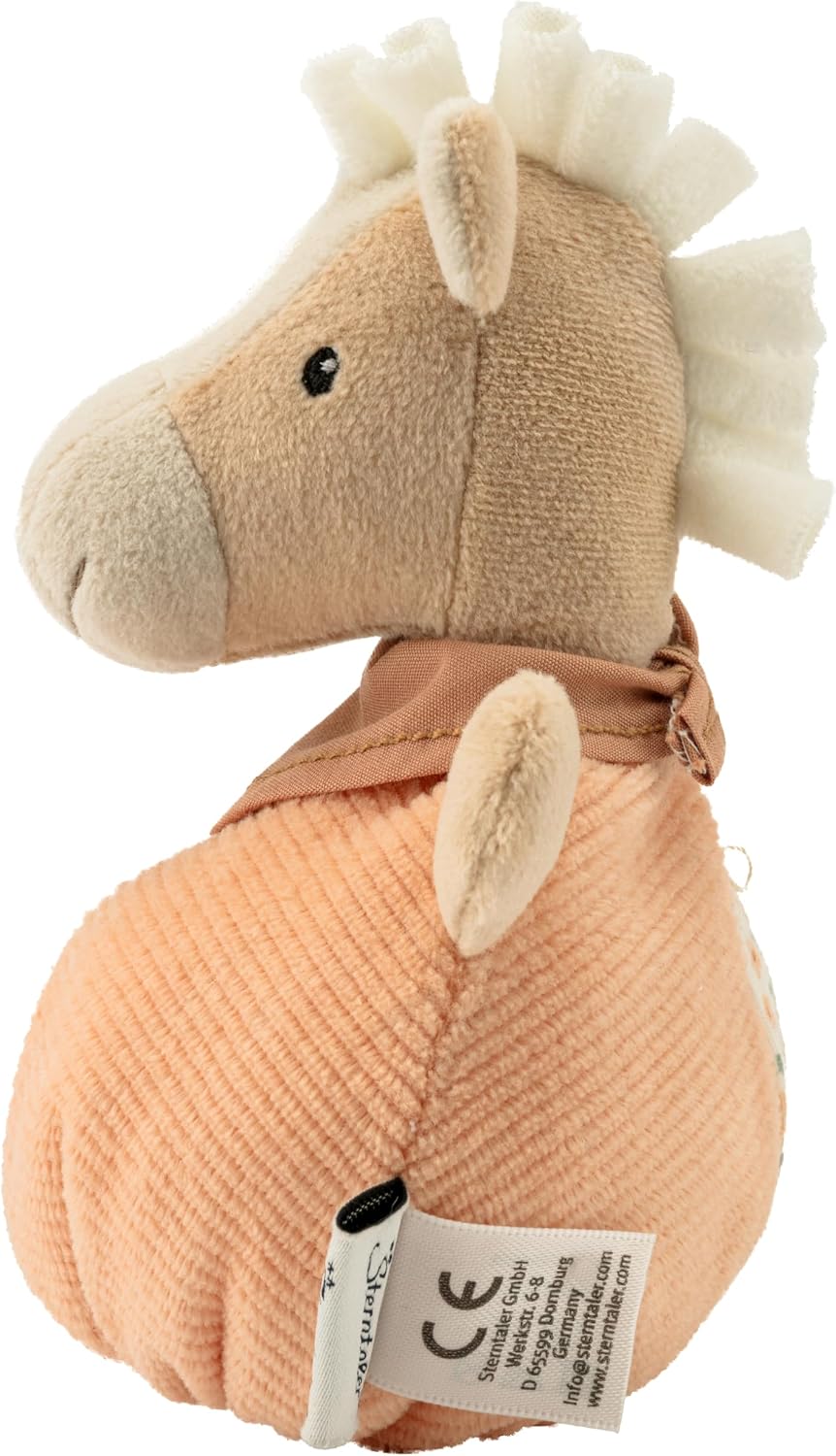 Sterntaler Cuddly Bag Horse Sunny - Horse Cuddly Toy for Baby and Children Made of Soft Fine Cord - Toy with Rattle - for Cuddling, Discovering and Playing, Light Beige – Bild 5