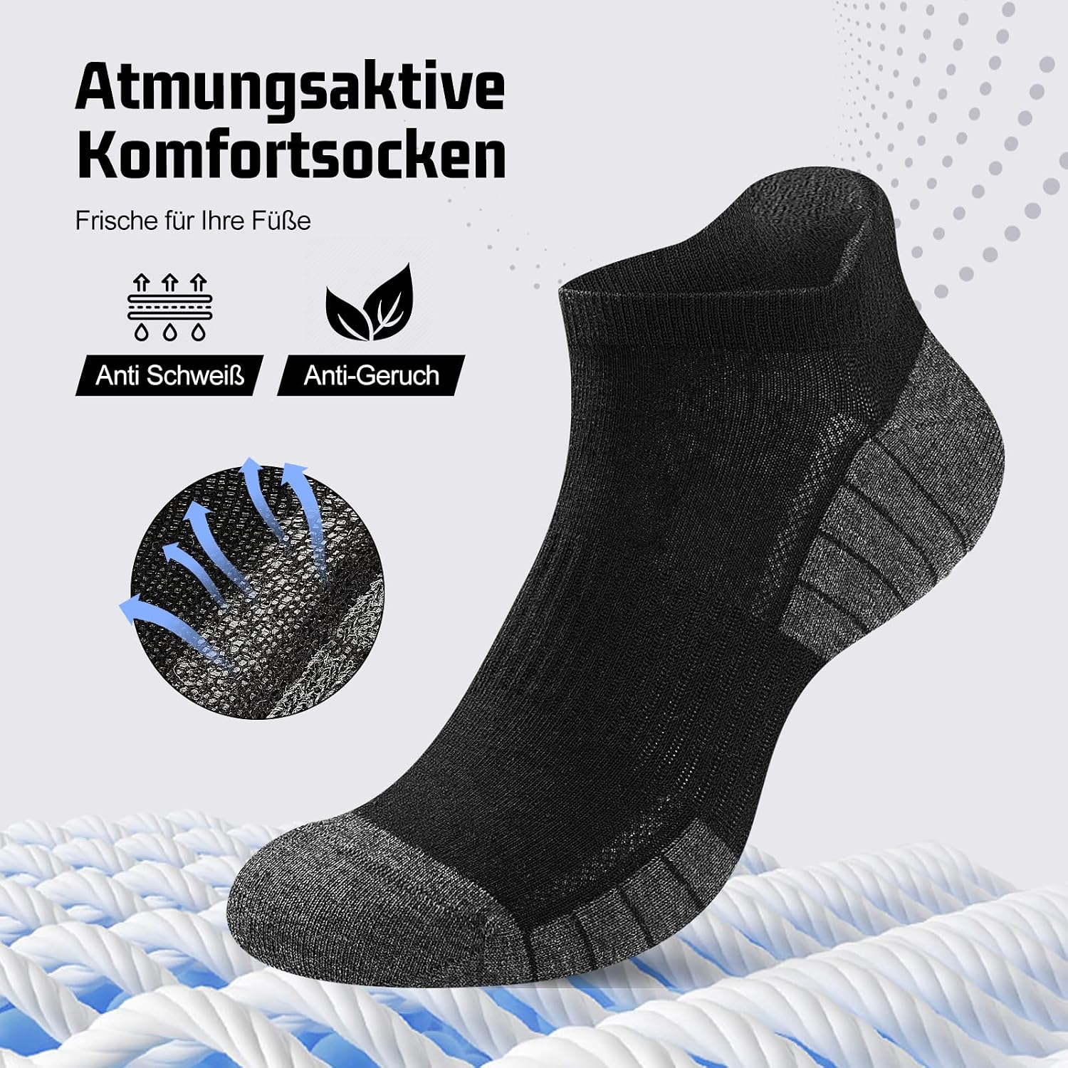 Sneaker Socks Men Women 10/20 Pairs - Breathable Sports Socks – Bild 3