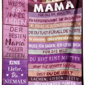 Gifts for Mum - Blanket with Saying Birthday Gift for Mum