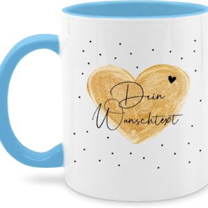 Mug 325 ml - Design Yourself Print - Your Desired Text I Gift Personalised Christmas I Father's Day I Mother's Day I Birthday - 325 ml - Light Blue - Coffee Cup Girlfriend Custom Mug
