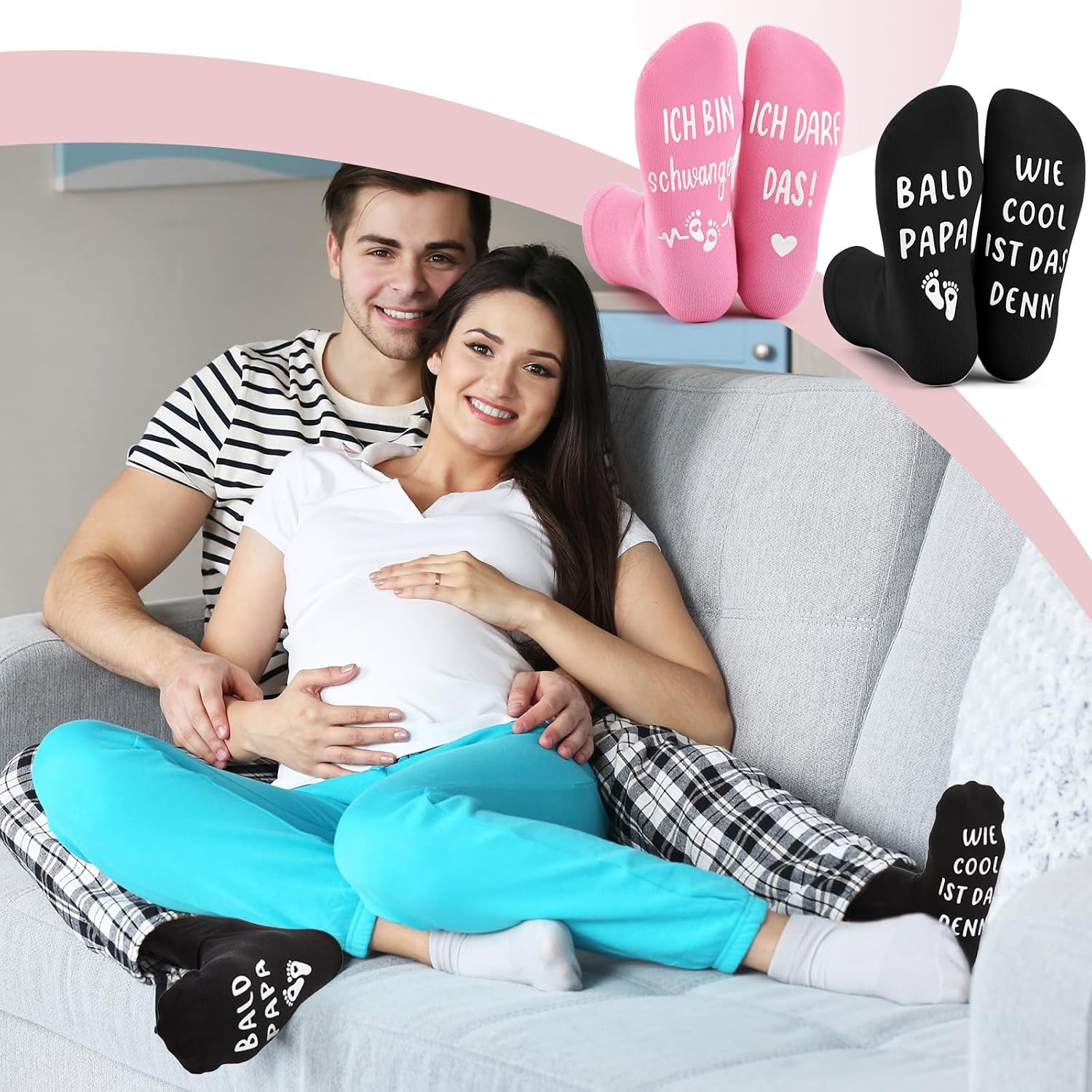 Jadive Gifts for New Parents Non-Slip Socks Decision Coin – Bild 7