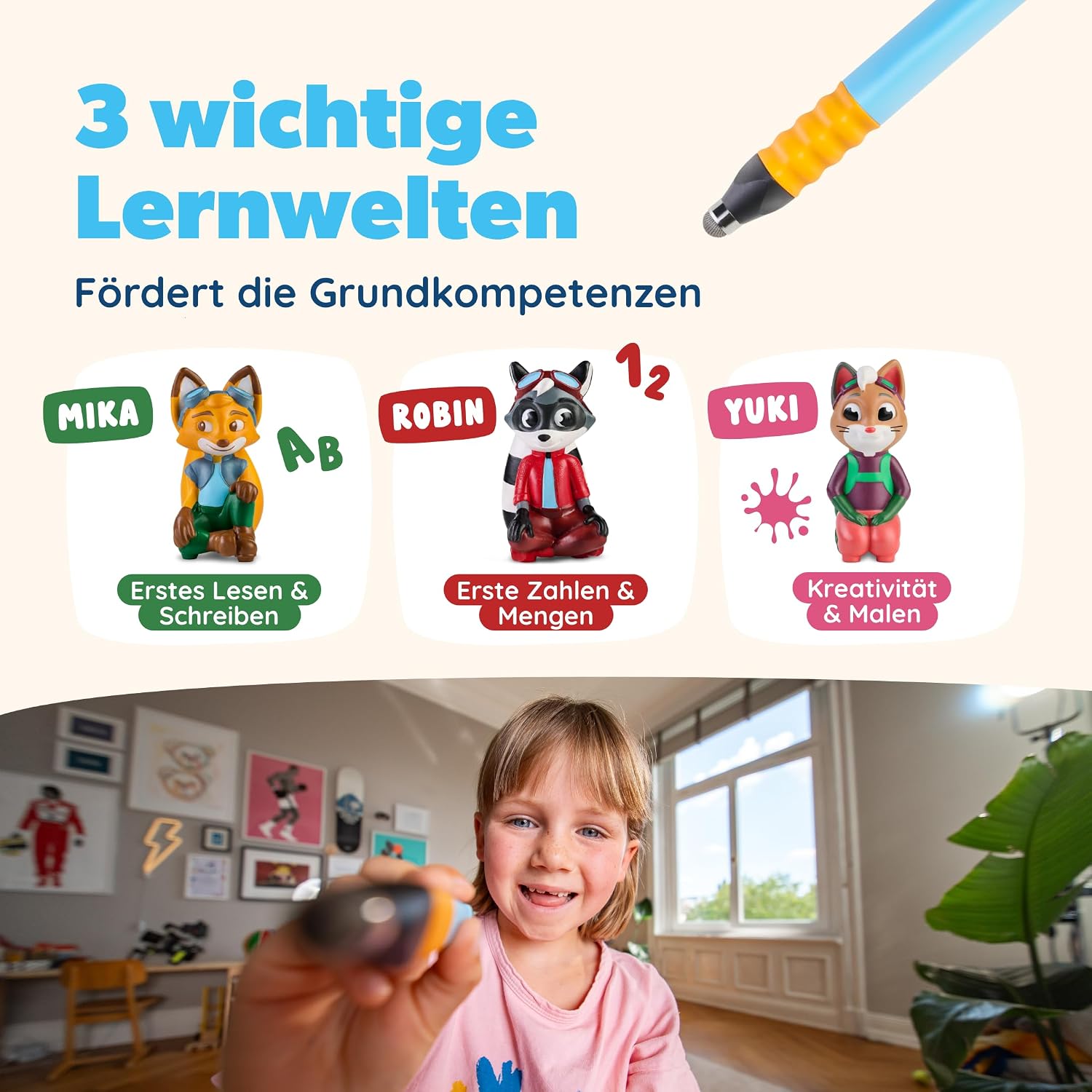 Edurino 3-in-1 Starter Set - 3 Educational Games in Set from 4 Years - Pen – Bild 3