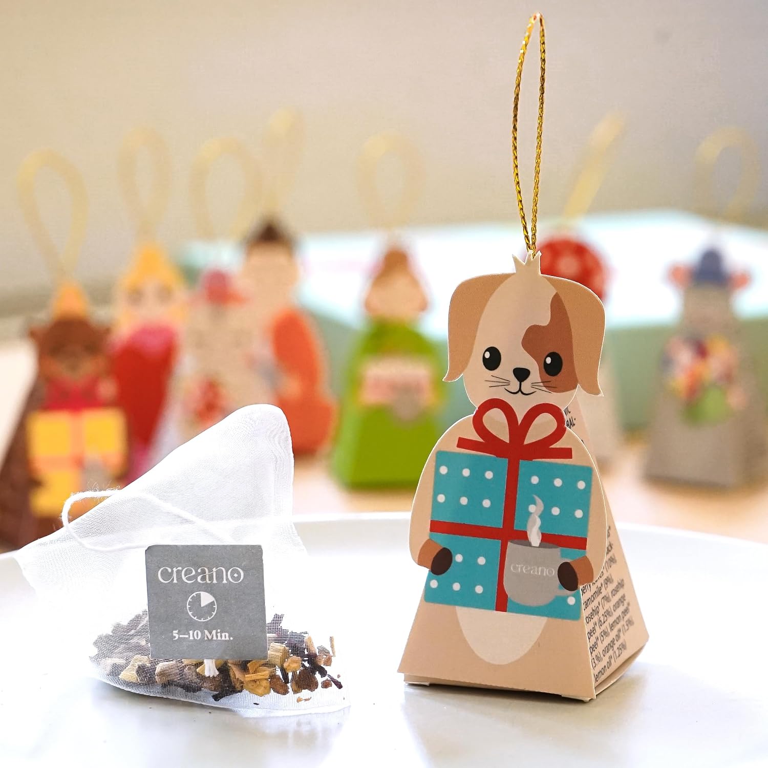 Creano Organic Herbal Tea Gift Set "Tea Lovers" – 9 Pyramid Tea Bags in 9 Cute Figures to Give as a Gift – 22.5 g – Bild 5