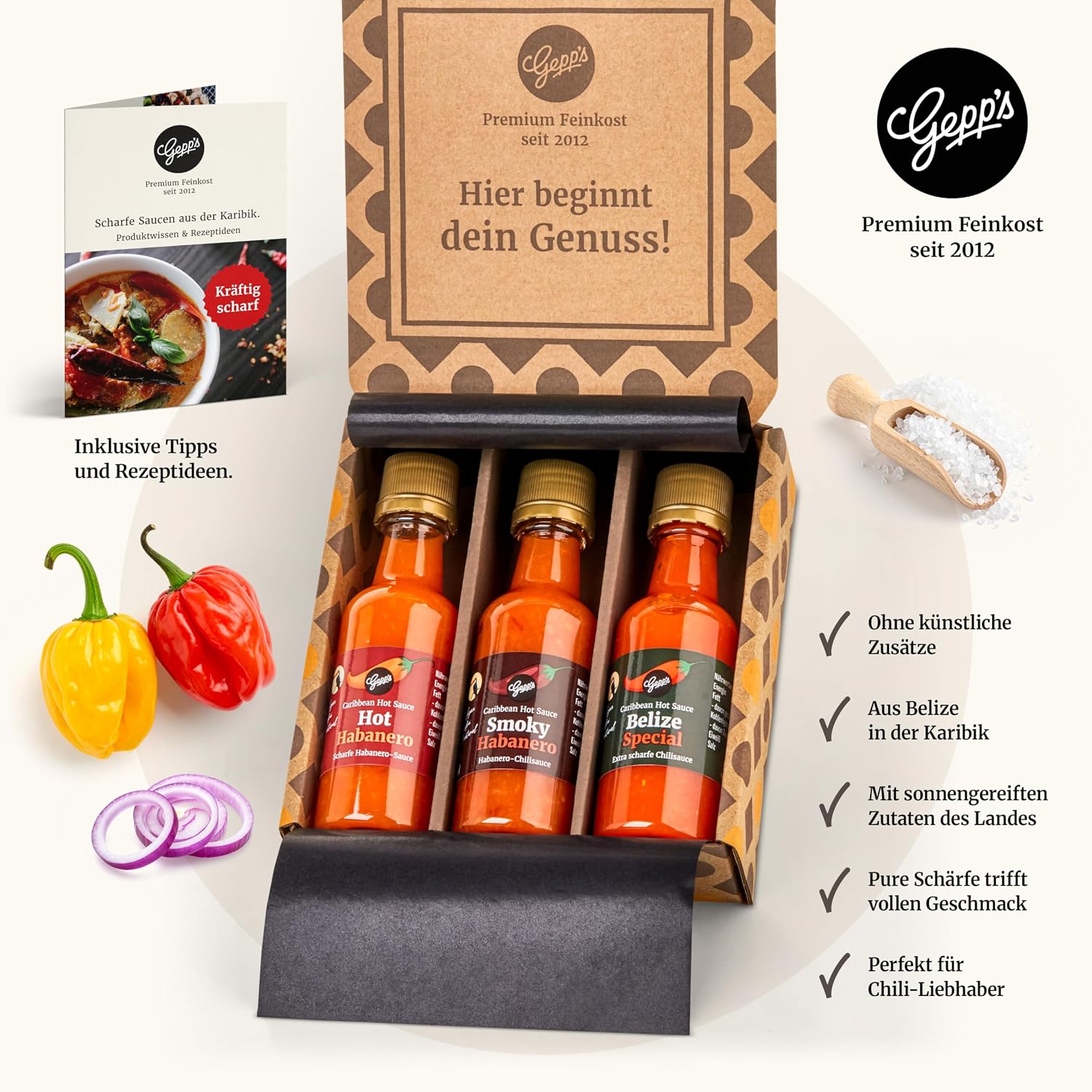 Gepp's Feinkost Hot Sauce Set, Hot Sauce Set, 3 x 50 ml – Bild 2