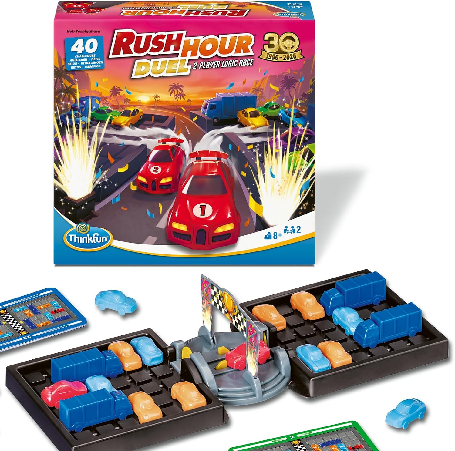ThinkFun 76686 - Rush Hour Duel - The well-known traffic logic game now as an exciting duel for two players - with new challenges and clever fun for children and adults from 8 years