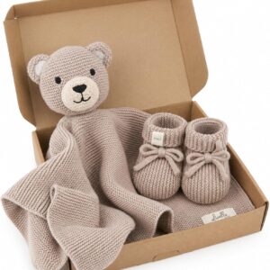 Livella Cuddly Toy Bear with Socks – Cuddly Toy Made from 100% Organic