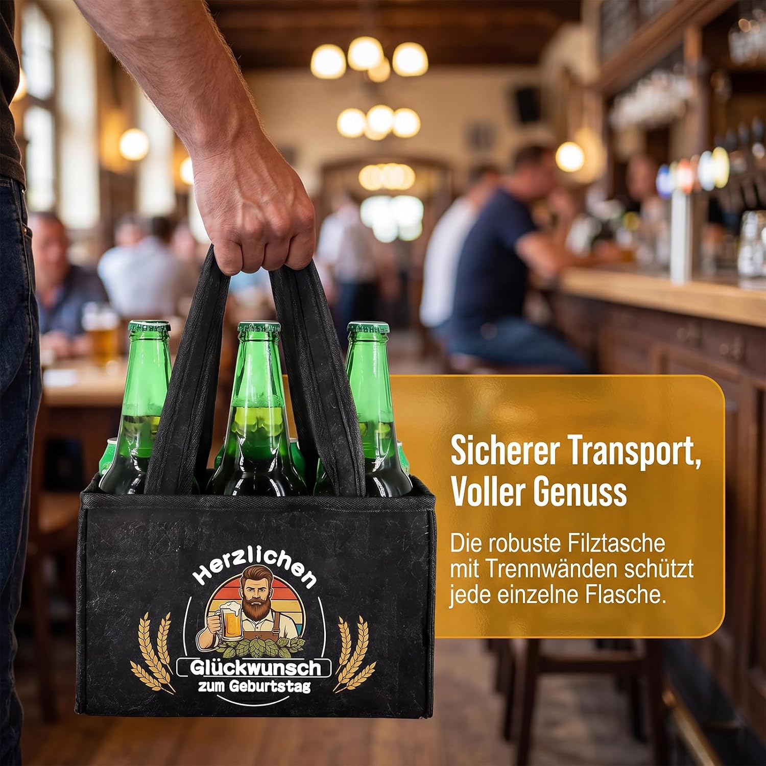 Men's Handbag Beer Gift Set, Birthday Gift for Men – Bild 3