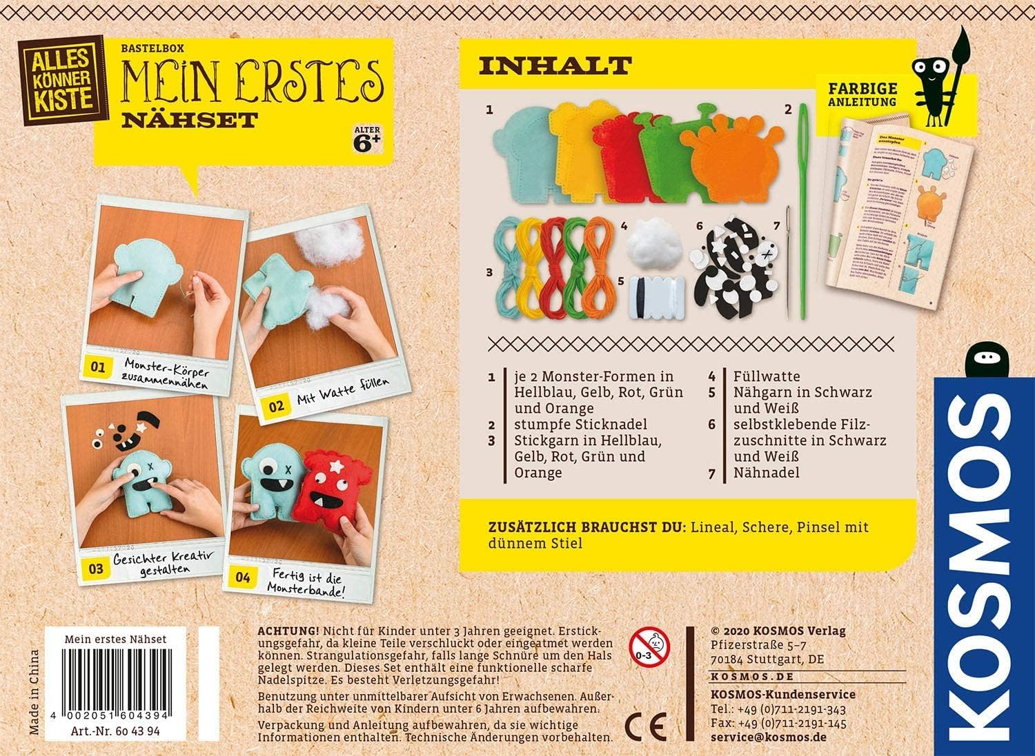 Kosmos AllesKönnerKiste My First Sewing Kit, Sewing Learning for Children – Bild 2