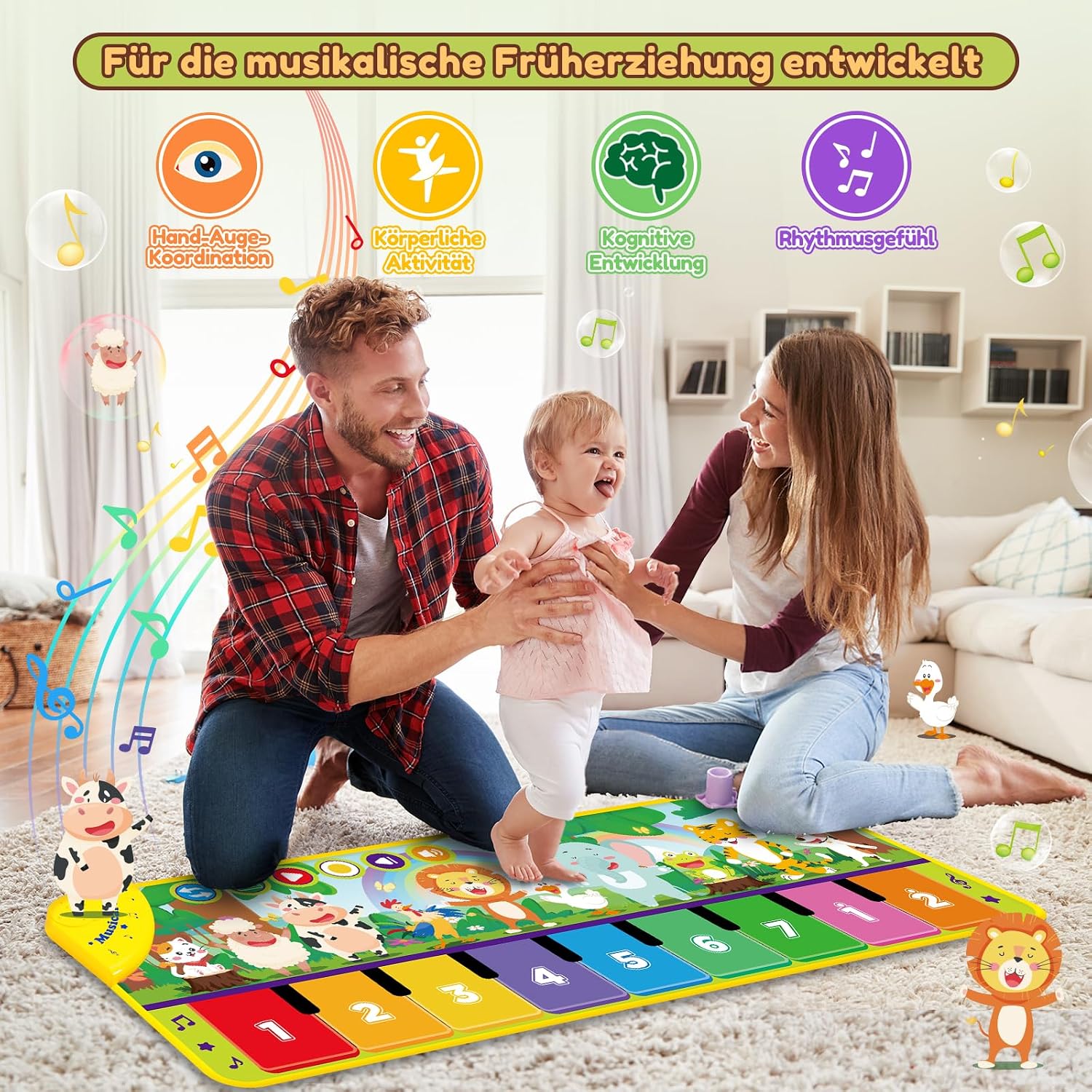 Wearxi Children's Toy from 1 Year, Baby Toy from 1 Year, Music Mat – Bild 4