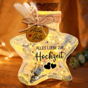 Money Gift Wedding - LED Star Shaped Bottle Light