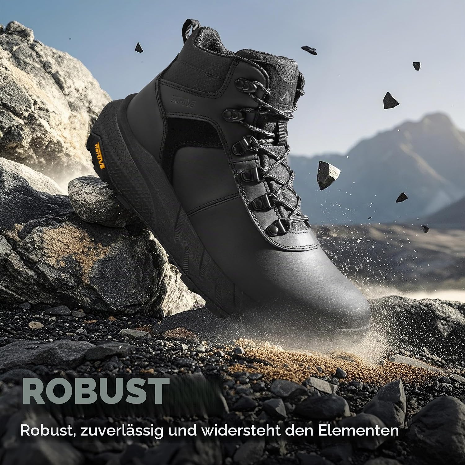 NORTIV 8 Men's Waterproof Hiking Shoes Lightweight Outdoor Mid Trekking Leather Shoes – Bild 8