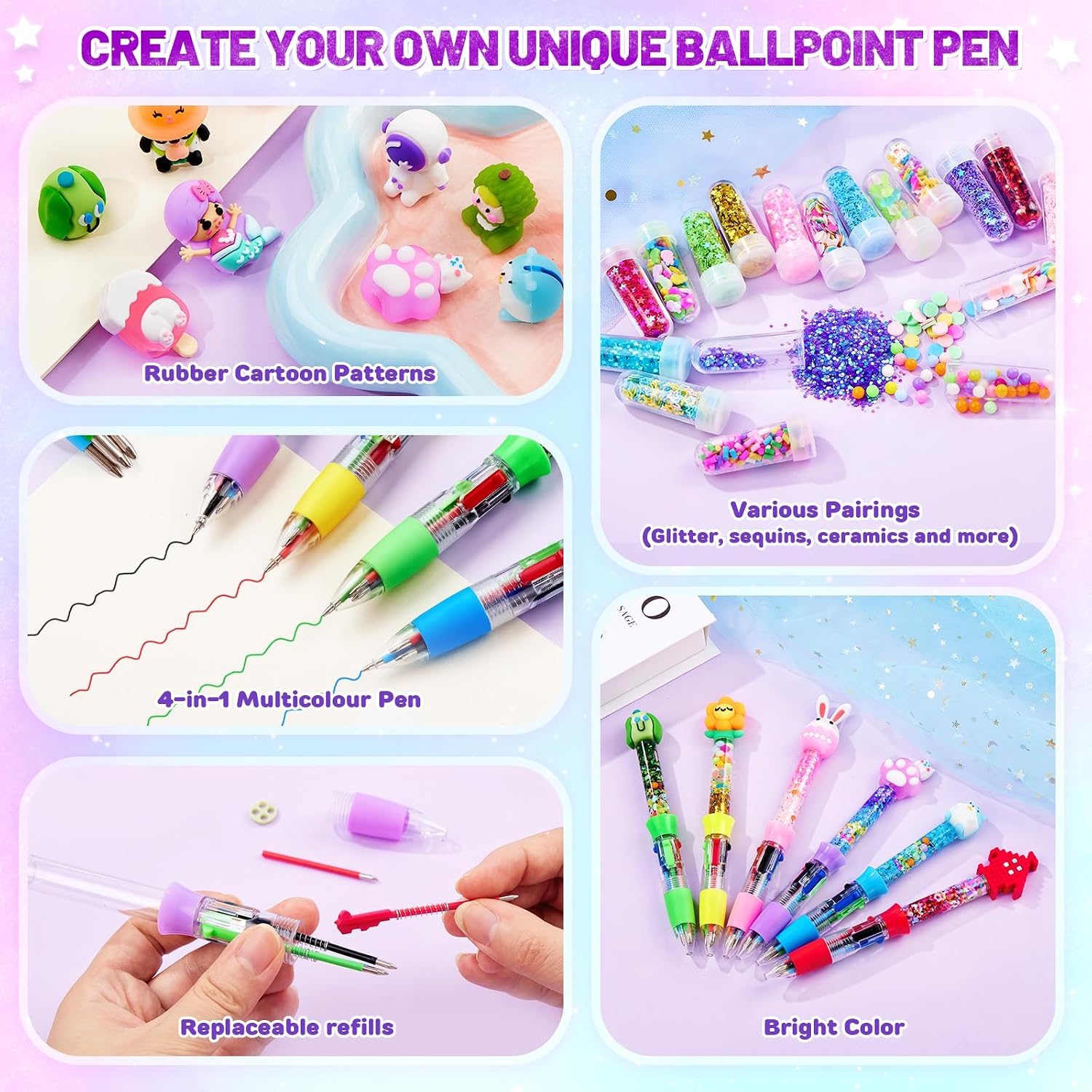 Make Your Own Pens Set Children, 20 Pieces Personalised Craft Set – Bild 2