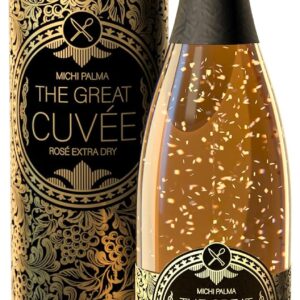 Michi Palma | The Great Cuvée Rosé Extra Dry (1 x 0.75 L) | With 23 Carat Pure Gold Leaf and Elegant Gift Packaging | Golden Gift Idea