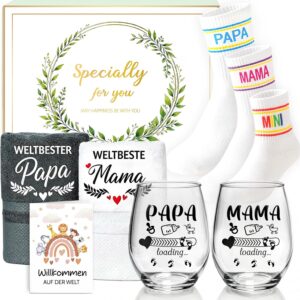 MOTONG Dad and Mum Gift Glasses Set Gifts for Expectant Parents