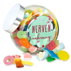 Nervennahrung Candy Jar – Delicious Candy Mix in Beautiful Slant Neck Jar 1000g