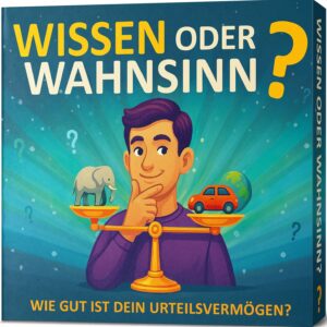 Knowledge or Madness - How Good is Your Judgment I Ingenious Questions, Amazing Answers I The Special Quiz - Games for Adults & Teenagers I from 2 People I More or Less - Guessing Game